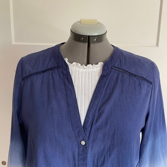 Gap Ombre Indigo to White Shirt, ¾ sleeve - Picture 2 of 8